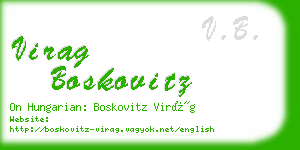 virag boskovitz business card